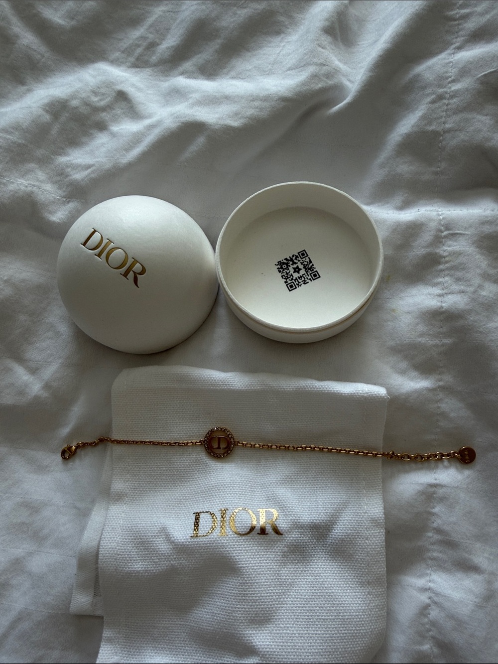 Dior Rose Gold Chain Bracelet with CD Medallion